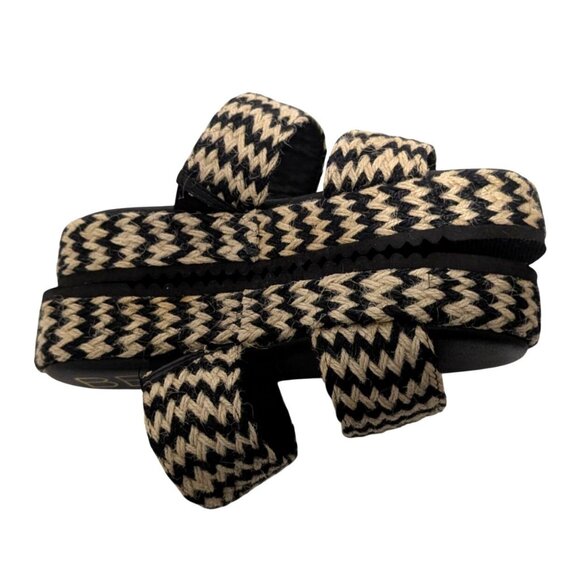 Beach by Matisse Borderline Platform Slide Sandals Boho Chevron Woven Womens 7 - Picture 4 of 9